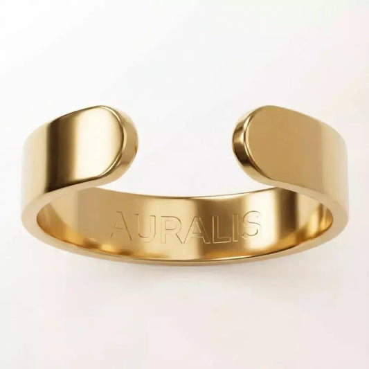 Gold magnetic ring
