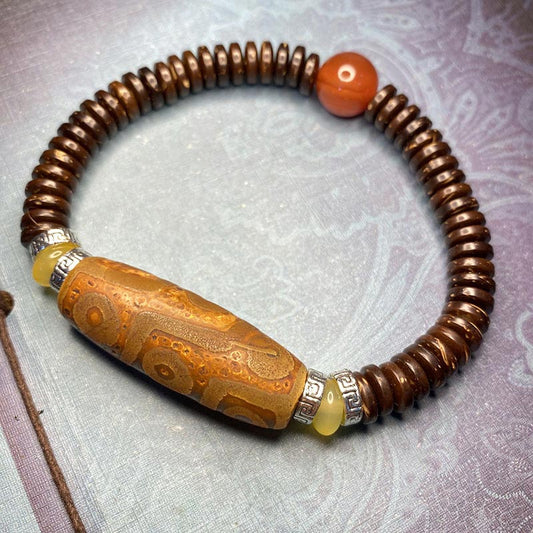 Amber-Tone Bead Bracelet