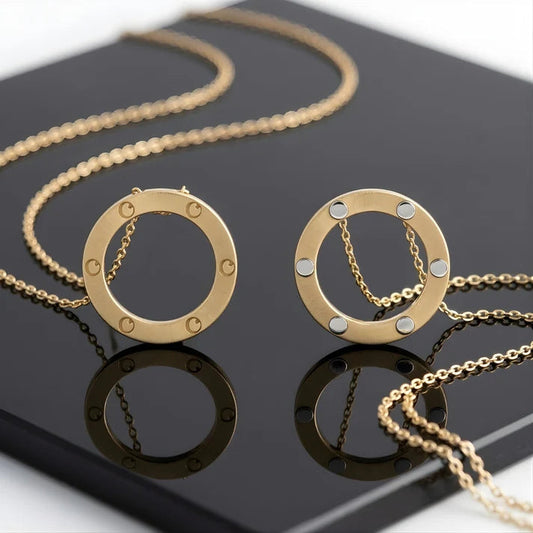 Halo Gold Necklace